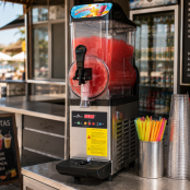 Machine à glace à l’italienne 2 parfums + 1 mix sur roulettes PREMIUM - GOLDINOX