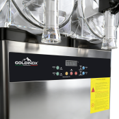 Machine à glace à l’italienne 2 parfums + 1 mix sur roulettes PREMIUM - GOLDINOX