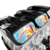 Machine à glace à l’italienne 2 parfums + 1 mix sur roulettes PREMIUM - GOLDINOX