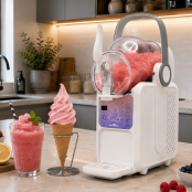 Machine à glace à l’italienne 2 parfums + 1 mix sur roulettes PREMIUM - GOLDINOX
