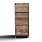Poubelle snack "THANK YOU" en bois Baroque 100 Litres PREMIUM - GOLDINOX