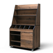 Desserte de service professionnelle avec service haut en bois Baroque PREMIUM - GOLDINOX