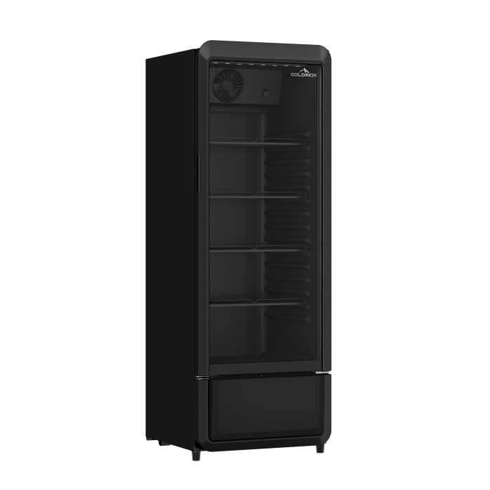 Armoire à boissons 240 Litres avec roulettes à l'arrière Full Black PREMIUM - GOLDINOX
