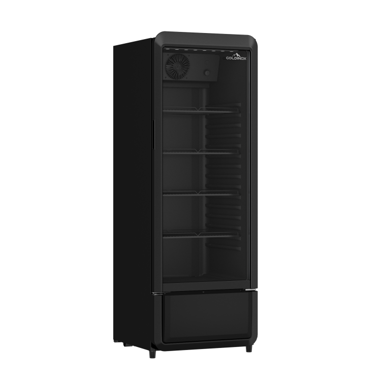 Armoire à boissons 240 Litres avec roulettes à l'arrière Full Black PREMIUM - GOLDINOX