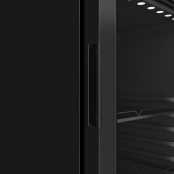 Armoire à boissons 240 Litres avec roulettes à l'arrière Full Black PREMIUM - GOLDINOX