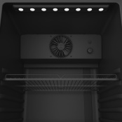 Armoire à boissons 240 Litres avec roulettes à l'arrière Full Black PREMIUM - GOLDINOX
