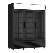 Armoire à boissons 3 portes 1065 Litres sur roulettes Full Black PREMIUM - GOLDINOX