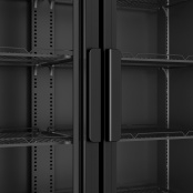 Armoire à boissons 3 portes 1065 Litres sur roulettes Full Black PREMIUM - GOLDINOX