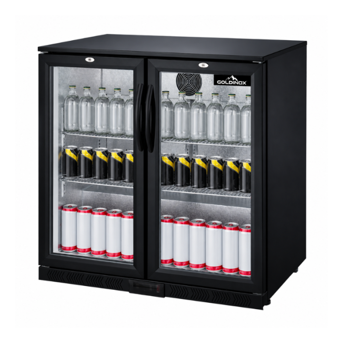 Arrière de bar 2 portes battantes vitrées PREMIUM - GOLDINOX