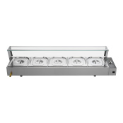 Bain marie professionnel avec robinet de vidange (5x GN1/2) PREMIUM - GOLDINOX