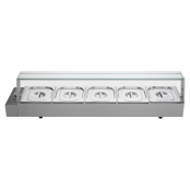 Bain marie professionnel avec robinet de vidange (5x GN1/2) PREMIUM - GOLDINOX