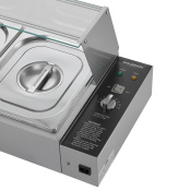 Bain marie professionnel avec robinet de vidange (3x GN1/2) PREMIUM - GOLDINOX