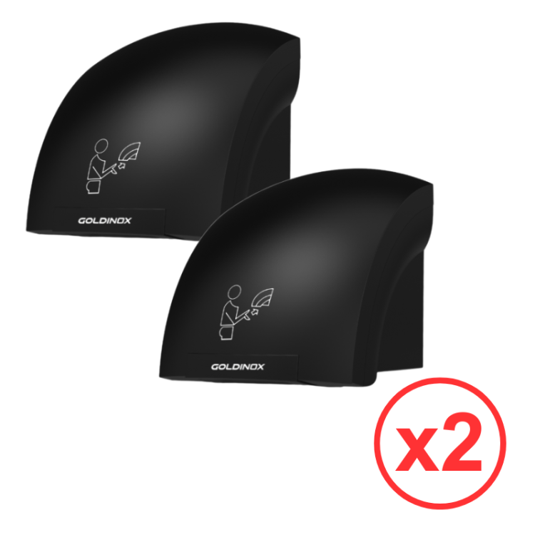 Sèche-mains avec capteur - Noir - IDEAL / GOLDINOX