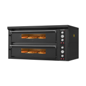 Four à pizza électrique 6+6 x Ø34 cm LARGE (16kW - 380V) Série "PIZZA CHEF" PREMIUM - GOLDINOX