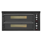 Four à pizza électrique 6+6 x Ø34 cm LARGE (16kW - 380V) Série "PIZZA CHEF" PREMIUM - GOLDINOX