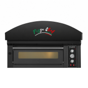 Four à pizza électrique 4 x Ø34 cm (6kW - 380V) avec hotte d'extraction Série "PIZZA CHEF" PREMIUM - GOLDINOX