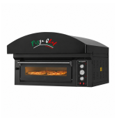 Four à pizza électrique 4 x Ø34 cm (6kW - 380V) avec hotte d'extraction Série "PIZZA CHEF" PREMIUM - GOLDINOX