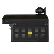 Four à pizza électrique 4 x Ø34 cm (6kW - 380V) avec hotte d'extraction et moteur Série "PIZZA CHEF" PREMIUM - GOLDINOX