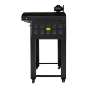 Four à pizza électrique 4x Ø34 cm (6kW-380V) sur roulettes avec hotte d'extraction + moteur Série "PIZZA CHEF" PREMIUM-GOLDINOX