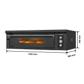 Four à pizza électrique 6 x Ø34 cm LARGE (8kW - 380V) Série "PIZZA CHEF" PREMIUM - GOLDINOX