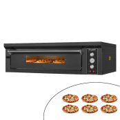 Four à pizza électrique 6 x Ø34 cm LARGE (8kW - 380V) Série "PIZZA CHEF" PREMIUM - GOLDINOX