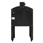 Four à pizza électrique 4x Ø34 cm (6kW-380V) sur roulettes avec hotte d'extraction + moteur Série "PIZZA CHEF" PREMIUM-GOLDINOX