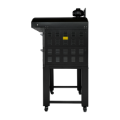 Four à pizza électrique 4x Ø34 cm (6kW-380V) sur roulettes avec hotte d'extraction + moteur Série "PIZZA CHEF" PREMIUM-GOLDINOX