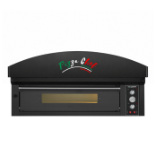 Four à pizza électrique 4 x Ø34 cm (6kW - 380V) avec hotte d'extraction Série "PIZZA CHEF" PREMIUM - GOLDINOX