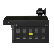 Four à pizza électrique 4 x Ø34 cm (6kW - 380V) avec hotte d'extraction et moteur Série "PIZZA CHEF" PREMIUM - GOLDINOX