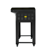 Four à pizza électrique 6 x Ø34 cm (8kW - 380V) sur roulettes et hotte d'extraction Série "PIZZA CHEF" PREMIUM - GOLDINOX