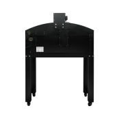 Four à pizza électrique 6x Ø34 cm (8kW-380V) sur roulettes avec hotte d'extraction + moteur Série "PIZZA CHEF" PREMIUM-GOLDINOX