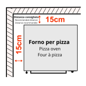 Four à pizza électrique 6+6 x Ø34 cm (16kW - 380V) avec hotte d'extraction Série "PIZZA CHEF" PREMIUM - GOLDINOX