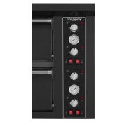 Four à pizza électrique 6 +6 x Ø34 cm LARGE (16kW - 380V) sur roulettes Série "PIZZA CHEF" PREMIUM - GOLDINOX