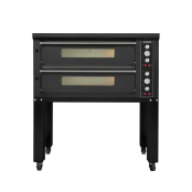 Four à pizza électrique 6 +6 x Ø34 cm LARGE (16kW - 380V) sur roulettes Série "PIZZA CHEF" PREMIUM - GOLDINOX