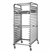Chariot à échelles inox compatible GN 1/1 et 600x400 mm - 15 niveaux PREMIUM - GOLDINOX