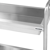 Chariot de service en inox 860x530 mm - 2 bacs PREMIUM - GOLDINOX