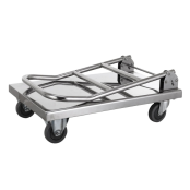 Chariot de transport pliable en inox (820 x 520 mm) PREMIUM - GOLDINOX