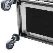 Chariot de service en inox 860x530 mm - 2 niveaux avec renfort PREMIUM - GOLDINOX