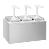 Distributeur de sauces en acier inoxydable 3 x 2 litres PREMIUM - GOLDINOX