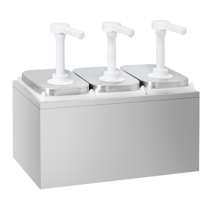Distributeur de sauces en acier inoxydable 3 x 2 litres PREMIUM - GOLDINOX