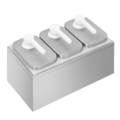 Distributeur de sauces en acier inoxydable 3 x 2 litres PREMIUM - GOLDINOX