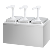 Distributeur de sauces en acier inoxydable 3 x 2 litres PREMIUM - GOLDINOX