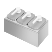 Distributeur de sauces en acier inoxydable 3 x 2 litres PREMIUM - GOLDINOX