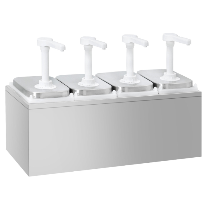 Distributeur de sauces en acier inoxydable 4 x 2 litres PREMIUM - GOLDINOX