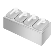 Distributeur de sauces en acier inoxydable 4 x 2 litres PREMIUM - GOLDINOX