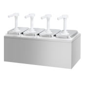 Distributeur de sauces en acier inoxydable 4 x 2 litres PREMIUM - GOLDINOX