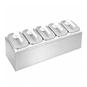 Distributeur de sauces en acier inoxydable 5 x 2 litres PREMIUM - GOLDINOX