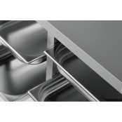 Support de four en acier inoxydable (Hauteur 700 mm) avec 2 x 4 niveaux GN 1/1 PREMIUM - GOLDINOX