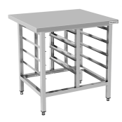 Support de four en acier inoxydable (Hauteur 900 mm) avec 2 x 4 niveaux GN 1/1 PREMIUM - GOLDINOX