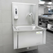 Lave-mains à commande fémorale + Distributeur de savon IDEAL - GOLDINOX